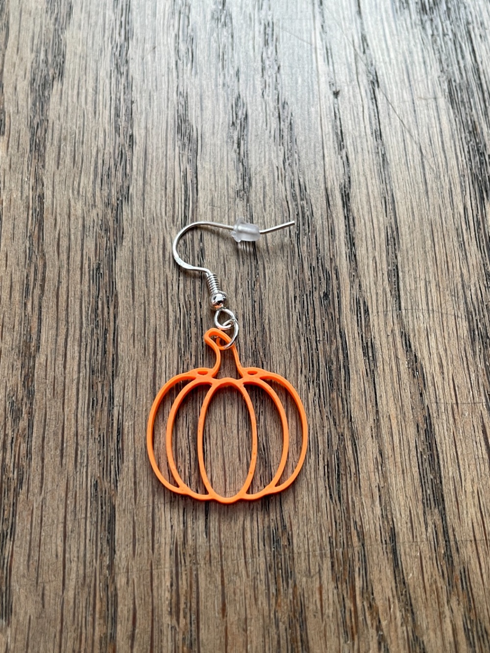 Orange Pumpkin Outline Dangle Earring - Women Accessories